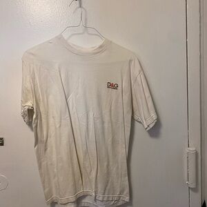 Dolce & Gabbana Men's Cream Short Sleeve Tee